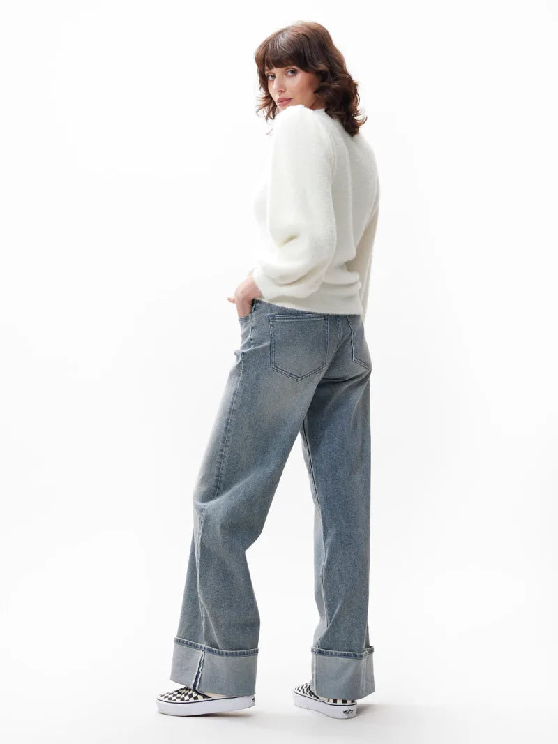 Fuzzy Puff Sleeve Knit van Catwalk Junkie, kleur Off White