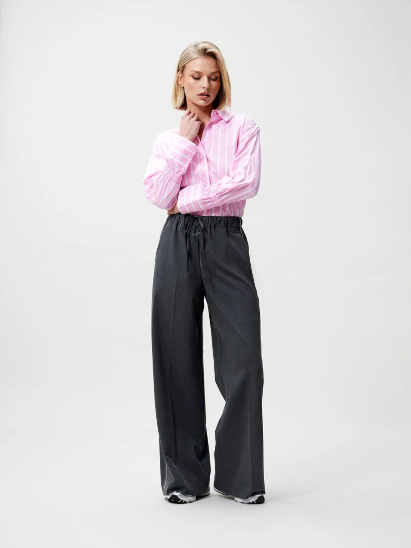 Jogger Trousers With Piping van Catwalk Junkie, kleur Dark Grey Melange