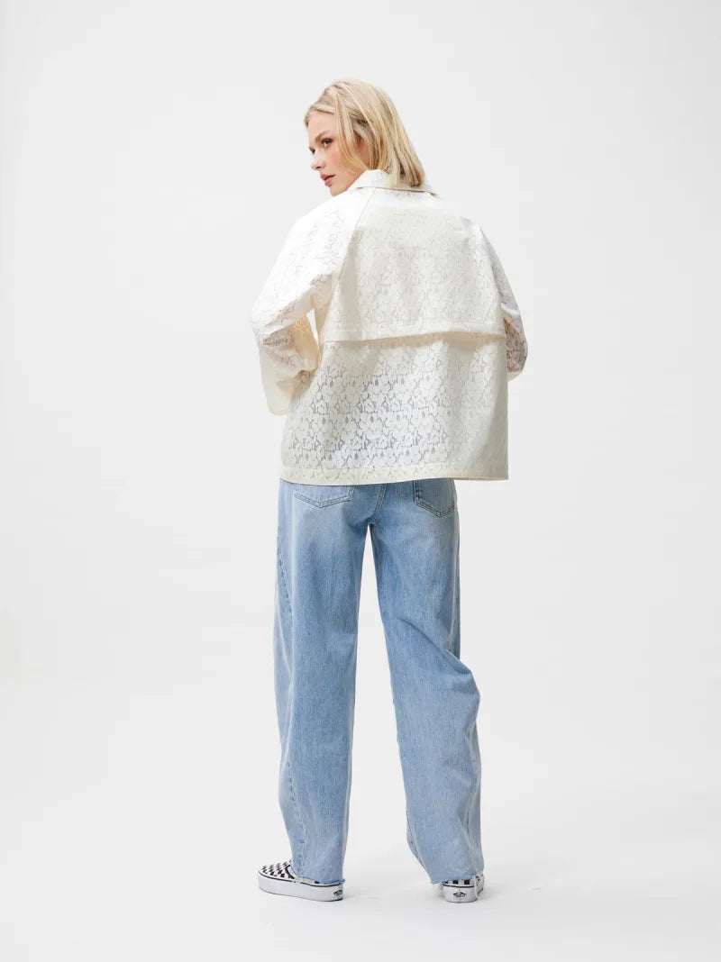 Laced Raincoat van Catwalk Junkie, kleur Ecru