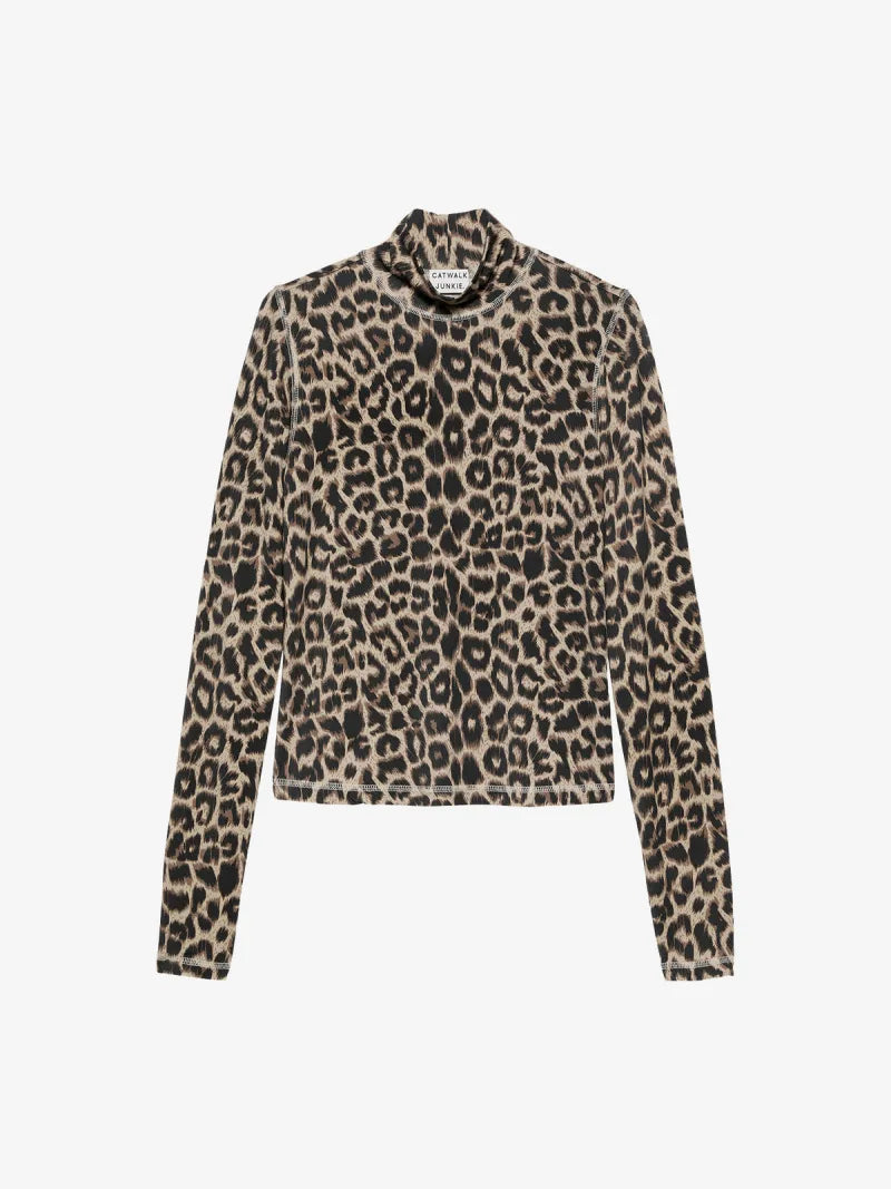 Leopard Longsleeve van Catwalk Junkie, kleur Cement