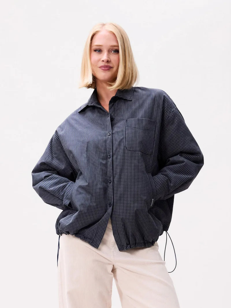 Light Padded Check Jacket van Catwalk Junkie, kleur Dark Blue