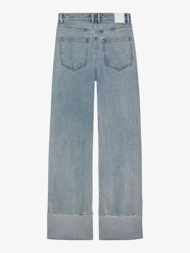 Loose Fit Jeans With Fold van Catwalk Junkie, kleur Light Blue