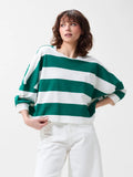 Oversized Bold Striped Tshirt van Catwalk Junkie, kleur Wild Green