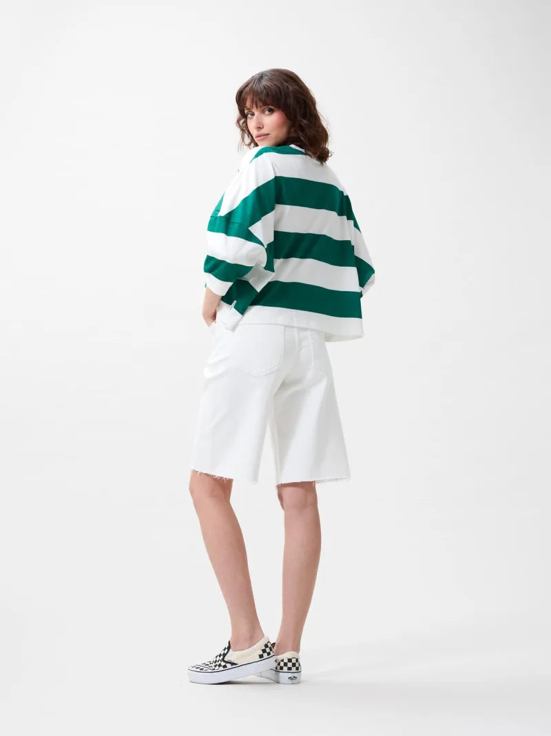 Oversized Bold Striped Tshirt van Catwalk Junkie, kleur Wild Green