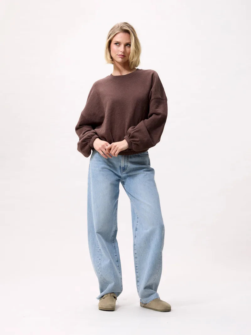 Oversized Graphic Sweater van Catwalk Junkie, kleur Rocky Road