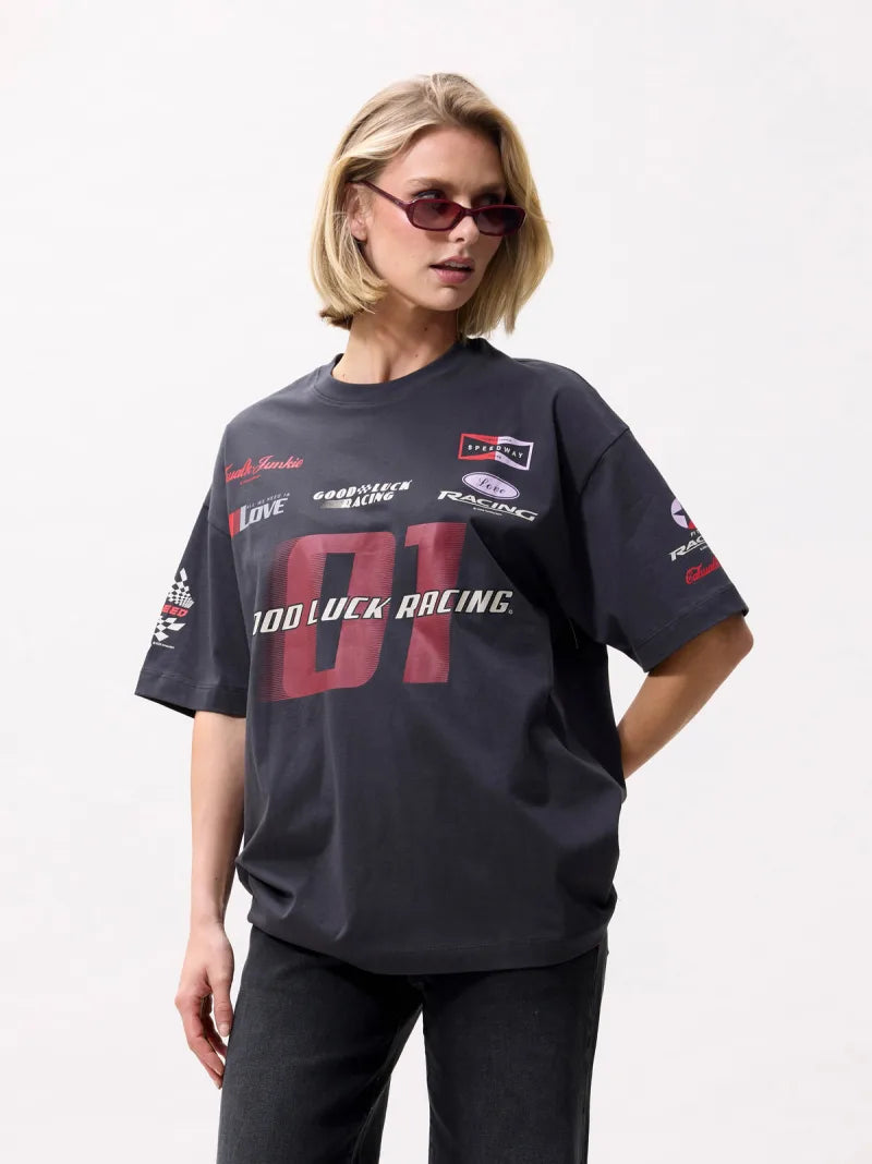 Oversized Graphic Tshirt van Catwalk Junkie, kleur Dark Grey
