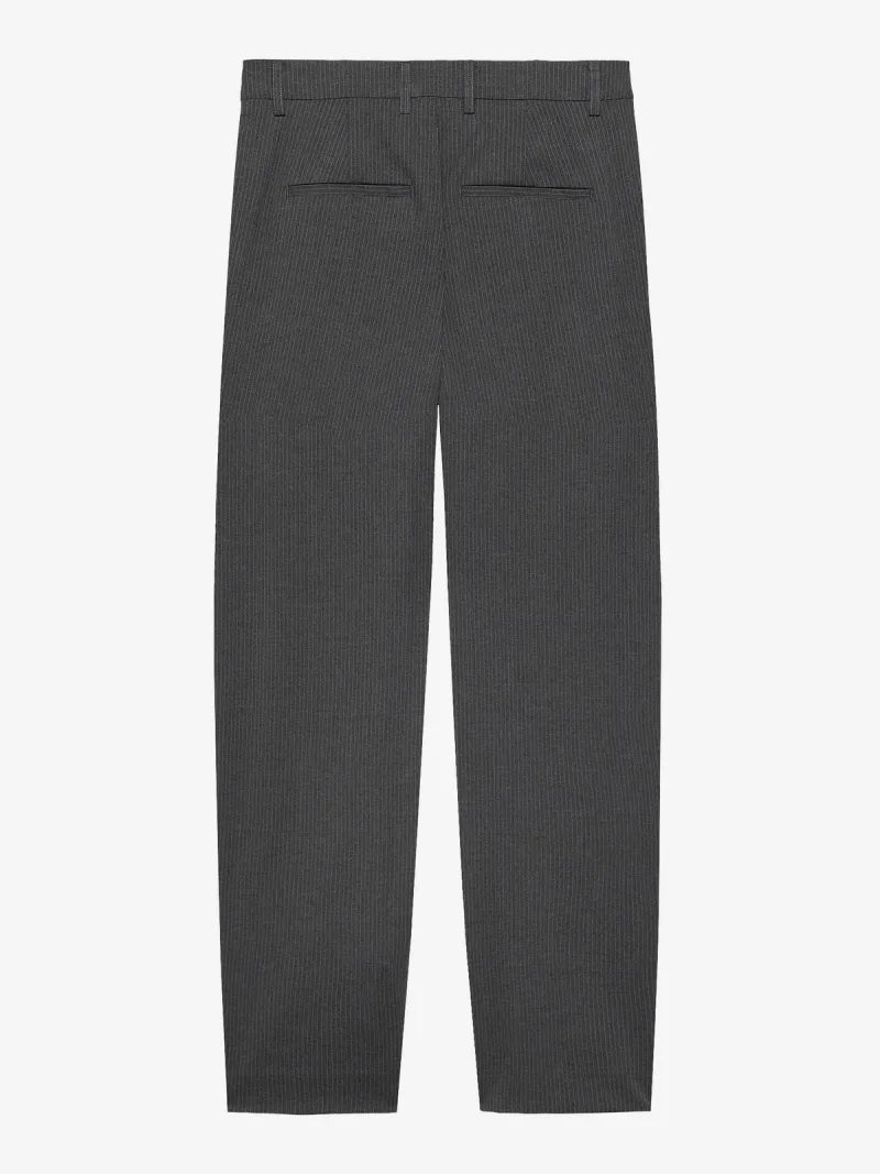 Pinstripe Tapered Trousers van Catwalk Junkie, kleur Dark Grey Melange