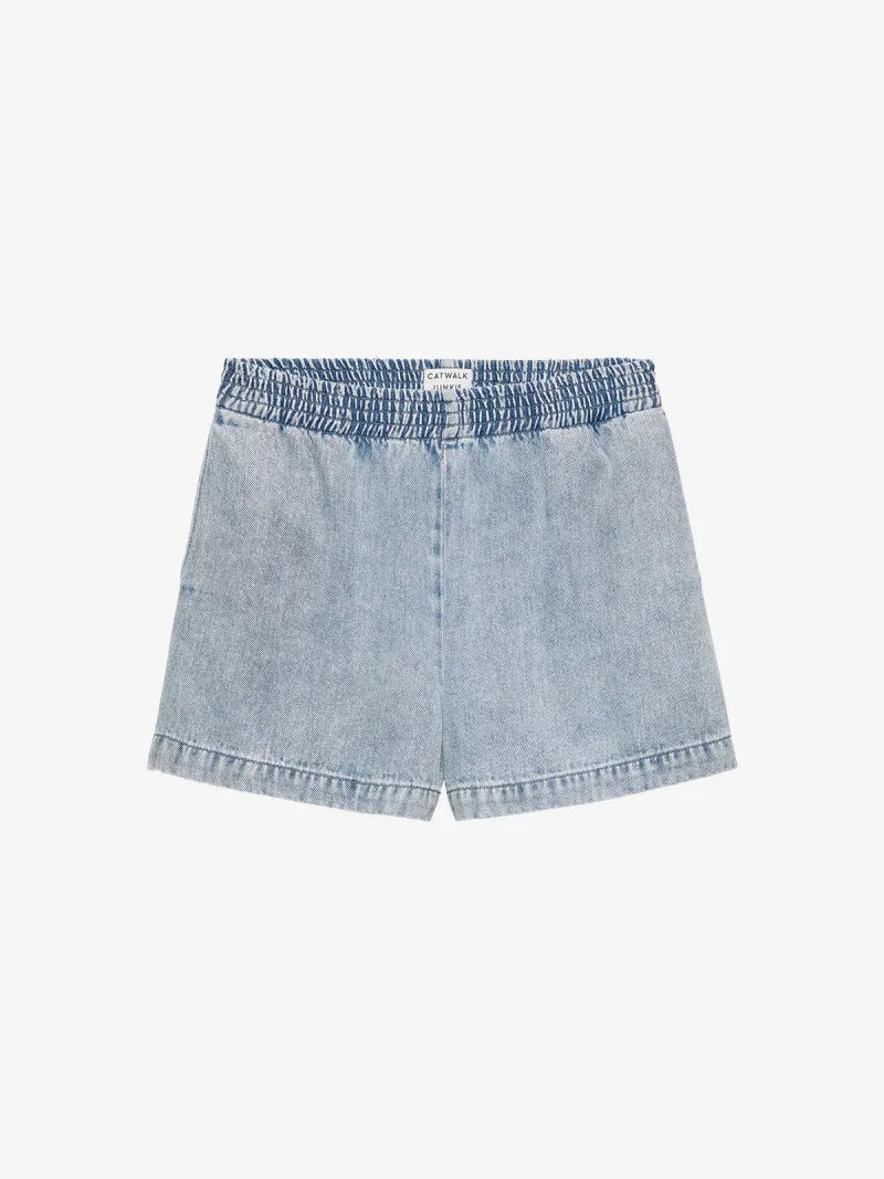 Pull On Denim Shorts van Catwalk Junkie, kleur Light Blue