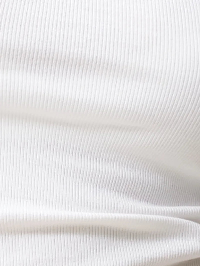 Scoop Neck Rib Singlet van Catwalk Junkie, kleur Off White