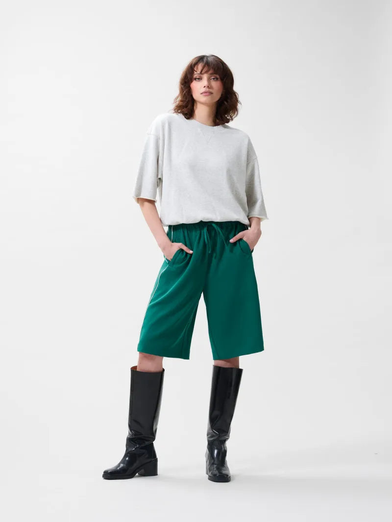 Short Sleeve Graphic Sweater van Catwalk Junkie, kleur Light Grey Melange