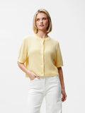 Short Sleeve Knitted Cardigan van Catwalk Junkie, kleur Mellow Yellow