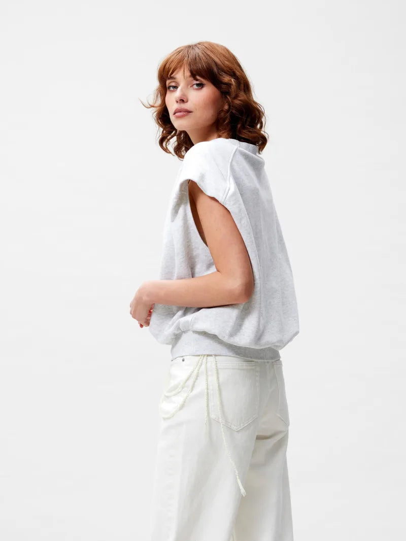 Sleeveless Sweater van Catwalk Junkie, kleur Light Grey  Melange