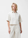 Striped Denim Blouse van Catwalk Junkie, kleur Ecru