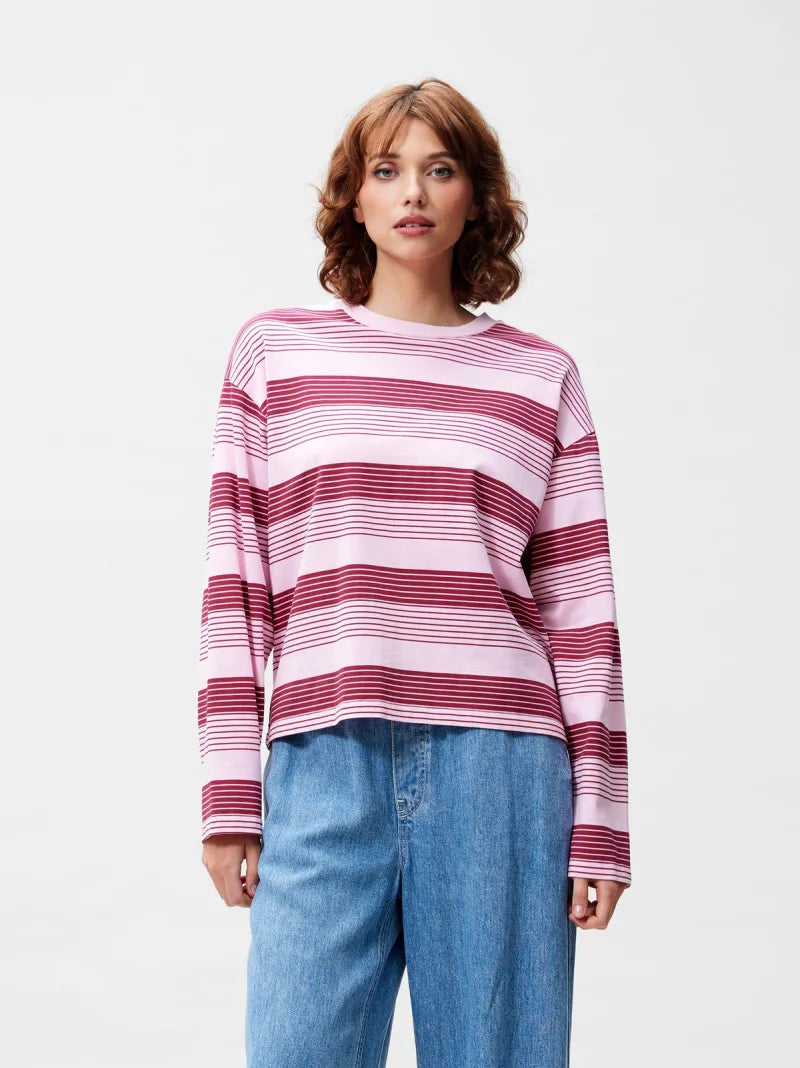 Striped Long Sleeve van Catwalk Junkie, kleur Rhubarb
