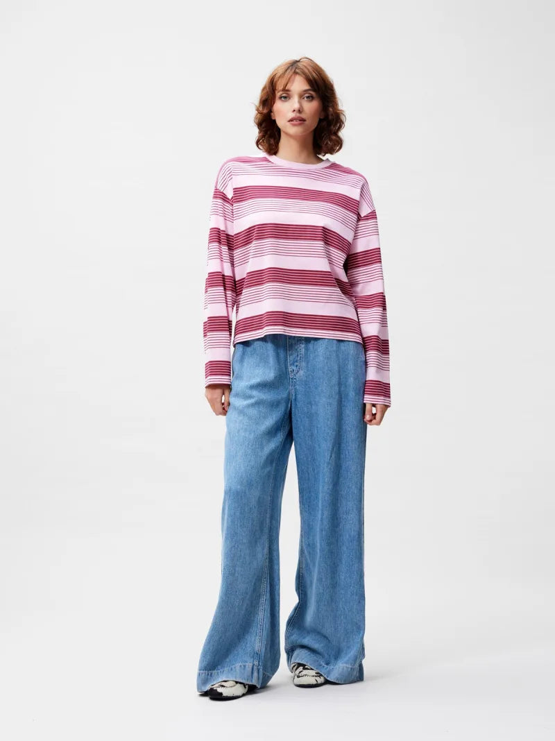Striped Long Sleeve van Catwalk Junkie, kleur Rhubarb