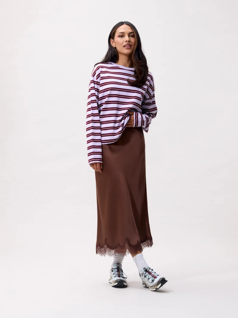 Striped Long Sleeve van Catwalk Junkie, kleur Lavender Frost