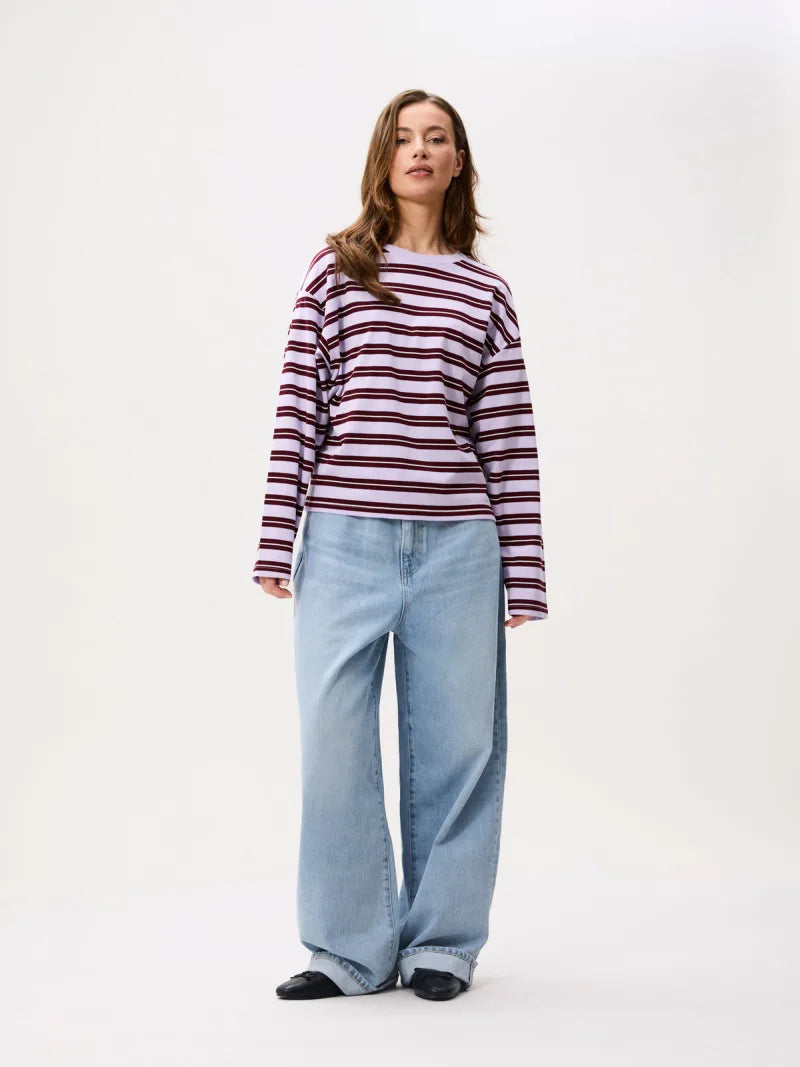 Striped Long Sleeve van Catwalk Junkie, kleur Lavender Frost