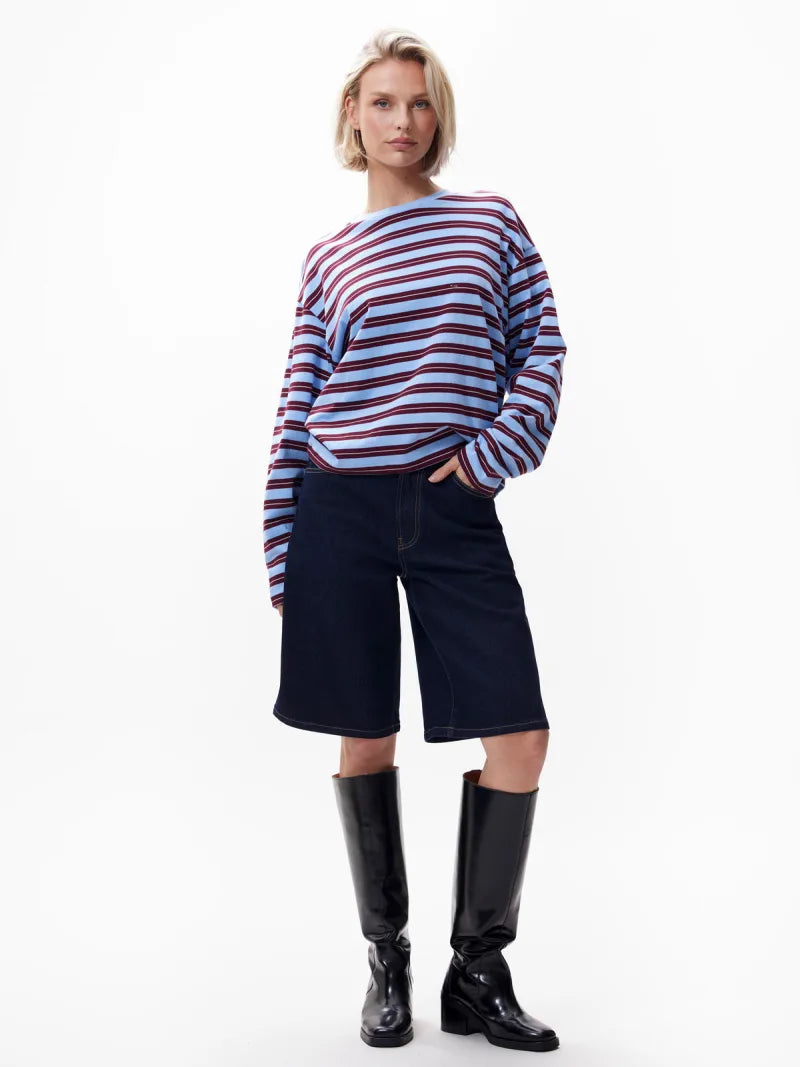 Striped Long Sleeve van Catwalk Junkie, kleur Brunnera Blue