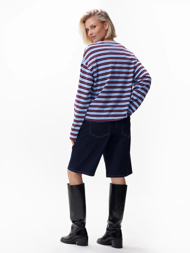 Striped Long Sleeve van Catwalk Junkie, kleur Brunnera Blue