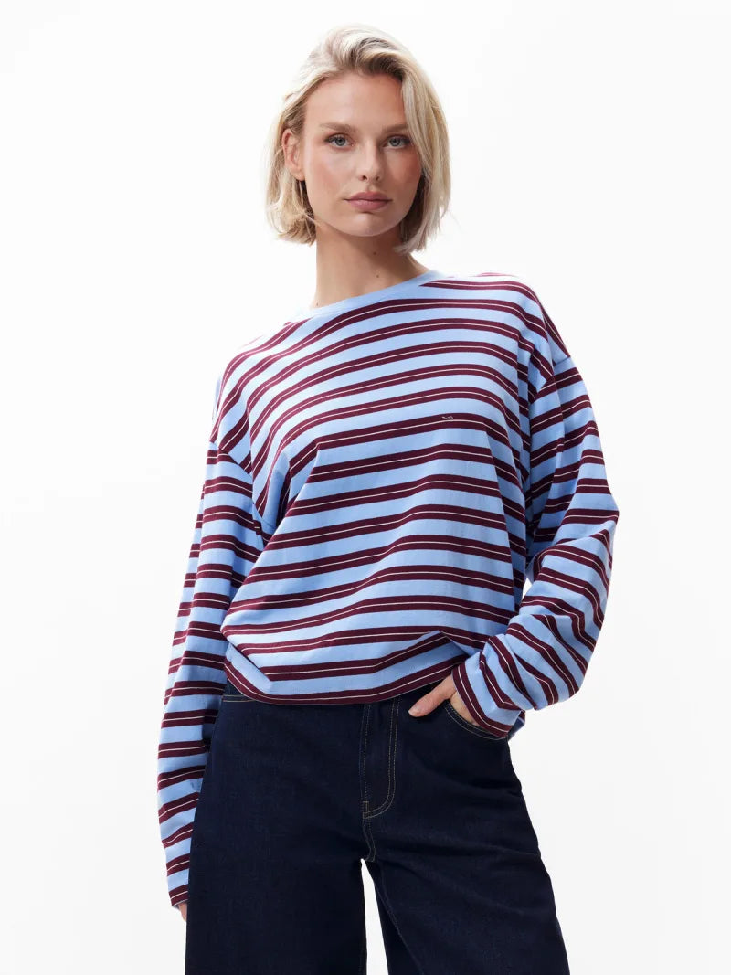 Striped Long Sleeve van Catwalk Junkie, kleur Brunnera Blue