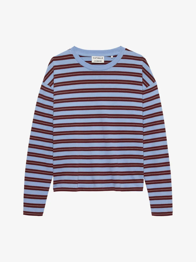 Striped Long Sleeve van Catwalk Junkie, kleur Brunnera Blue