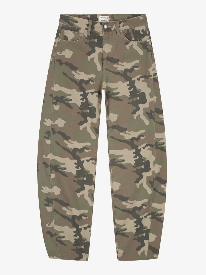 Super Barrel Fit Camo Jeans van Catwalk Junkie, kleur Mountain View