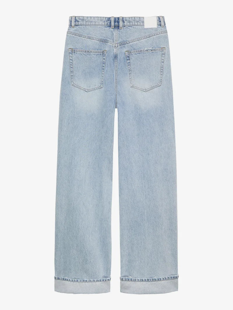 Super Loose Fit Jeans Damaged van Catwalk Junkie, kleur Blue