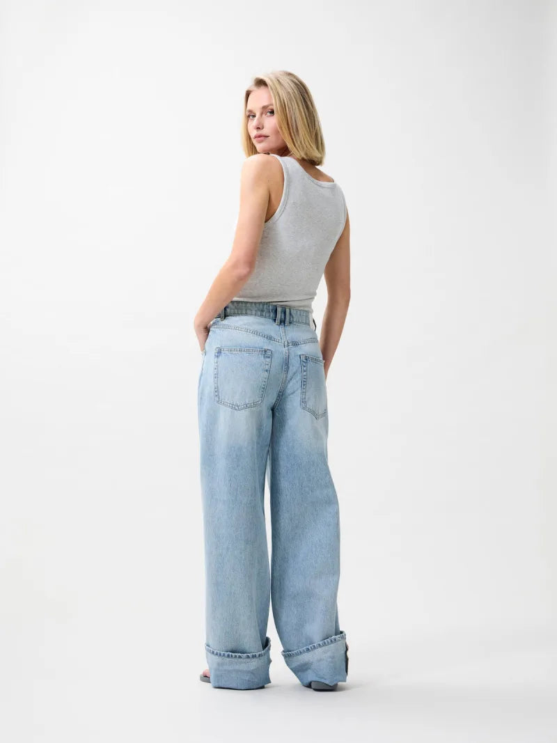Super Loose Fit Jeans Damaged van Catwalk Junkie, kleur Blue