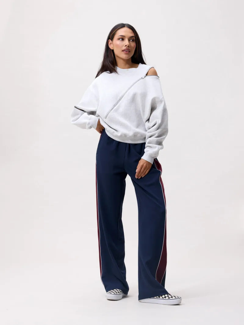 Sweater With Zipper van Catwalk Junkie, kleur Light Grey Melange