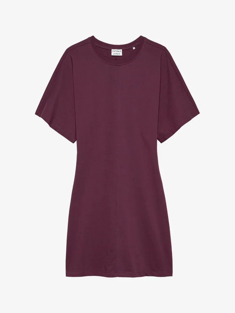 T-Shirt Dress van Catwalk Junkie, kleur Winetasting