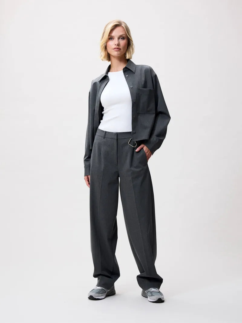 Tapered Trousers van Catwalk Junkie, kleur Dark Grey Melange