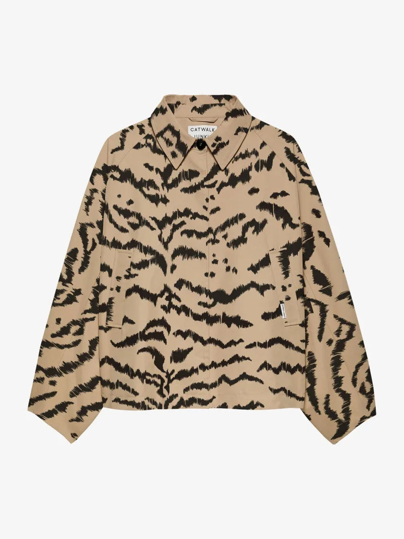 Tiger Cape Jacket van Catwalk Junkie, kleur Incense