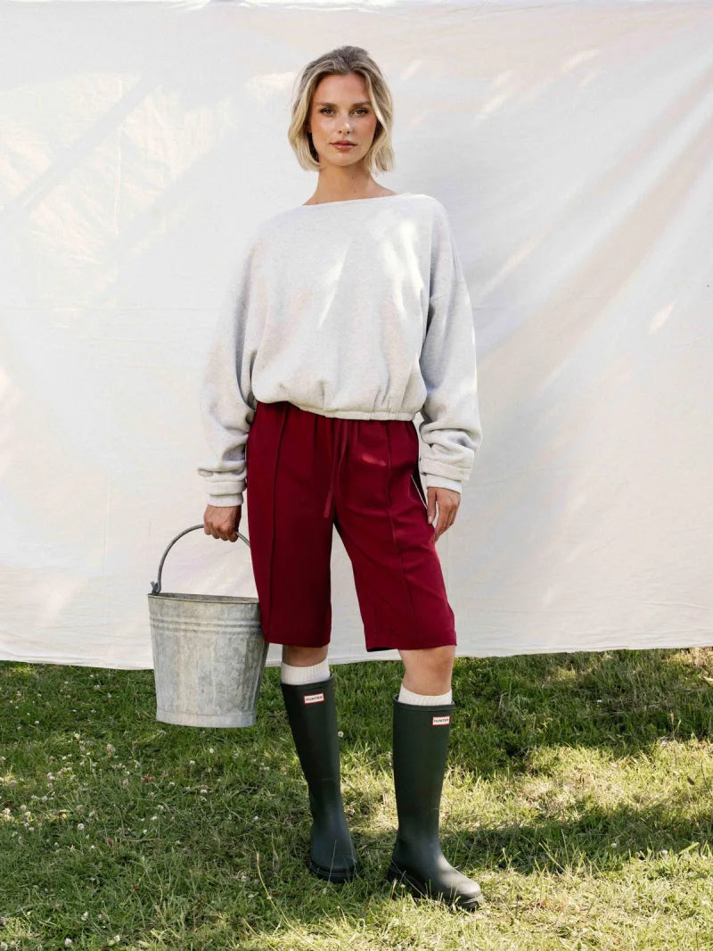 Tracksuit Bermuda With Piping van Catwalk Junkie, kleur Rhubarb