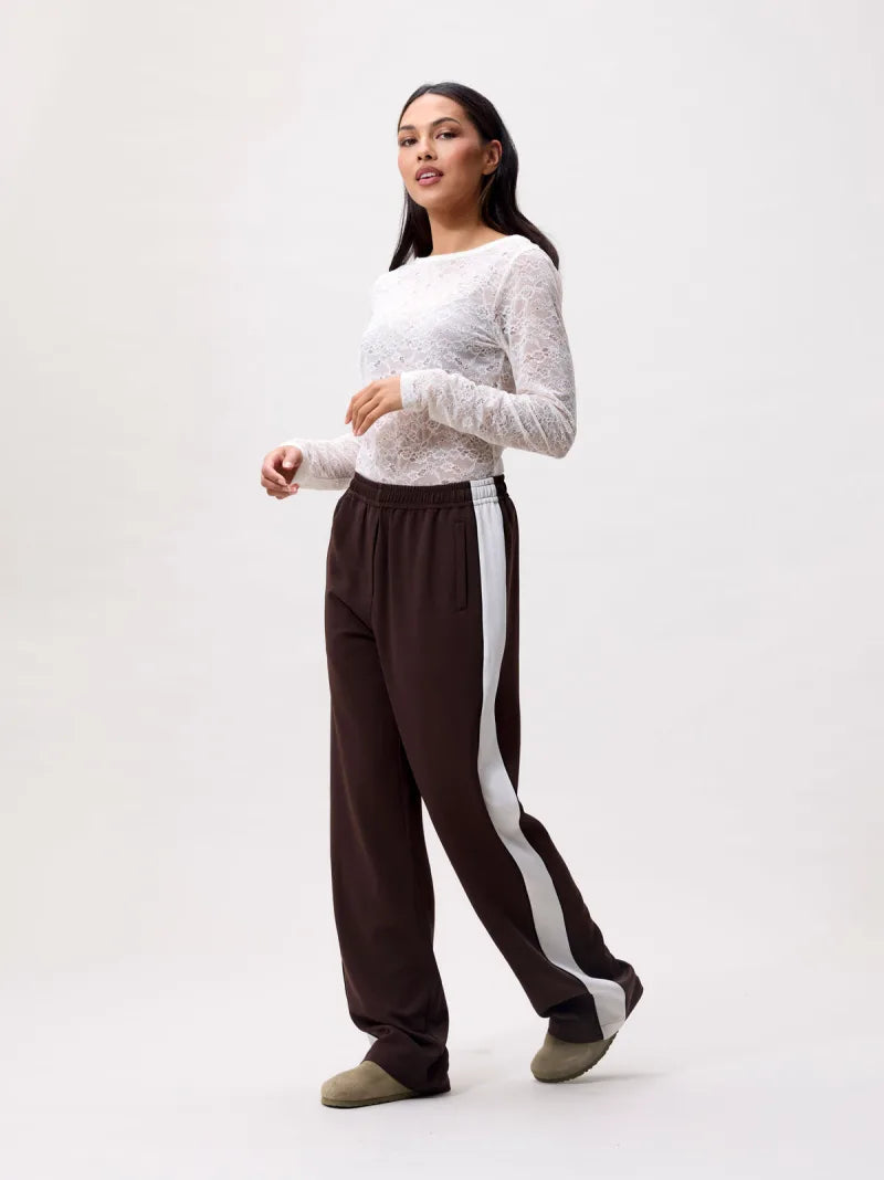 Tracksuit With Piping van Catwalk Junkie, kleur Coffee Bean