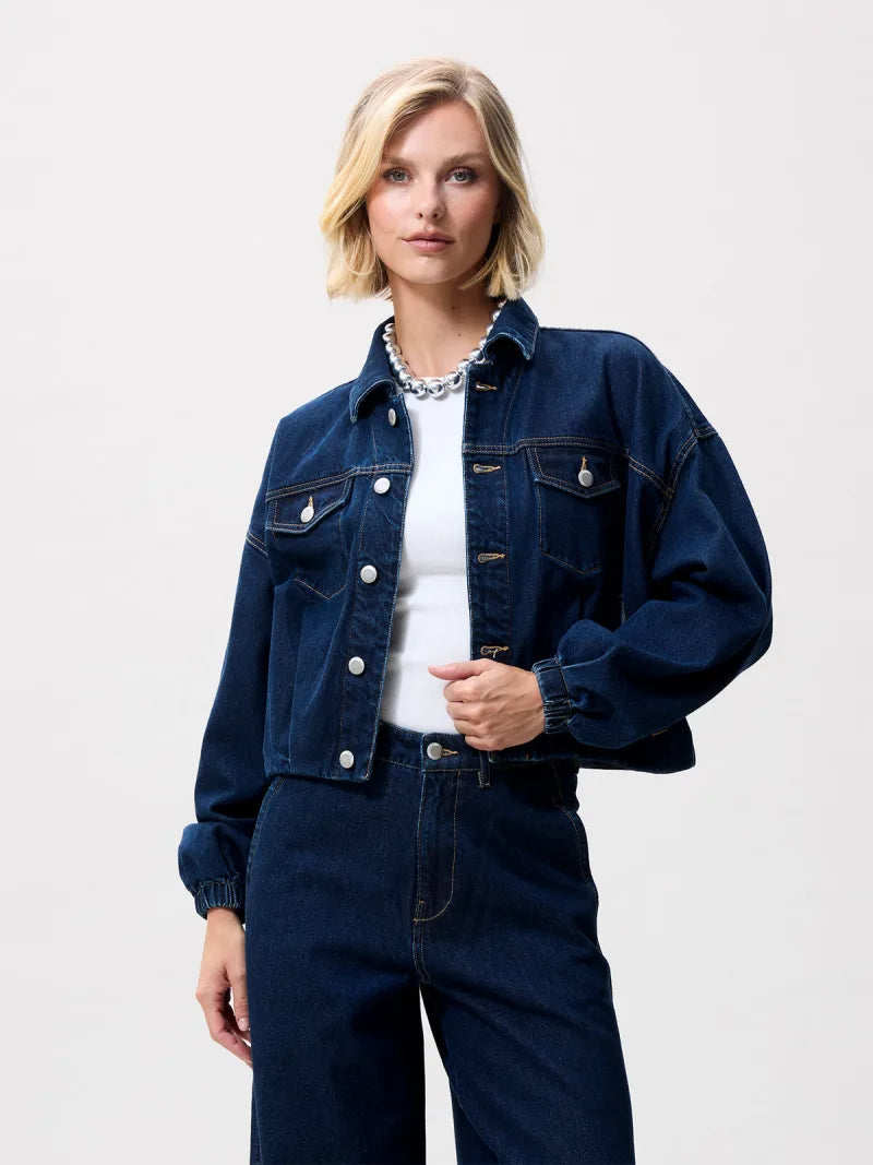 Truck In Denim Jacket van Catwalk Junkie, kleur Dark Blue