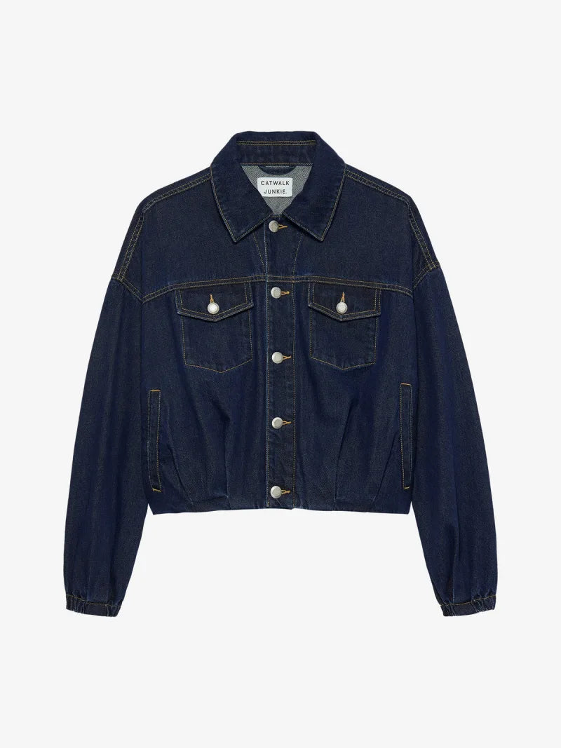 Truck In Denim Jacket van Catwalk Junkie, kleur Dark Blue