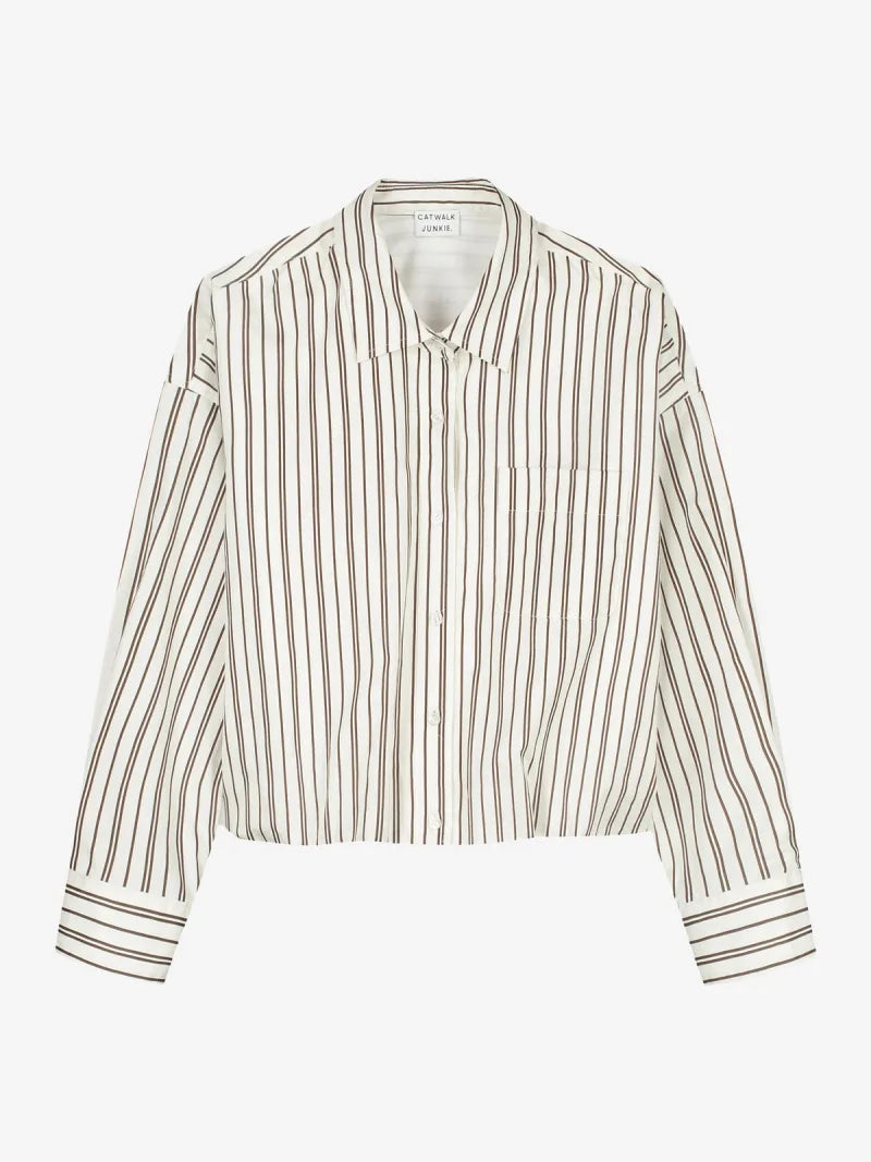 Tuck In Blouse van Catwalk Junkie, kleur cream