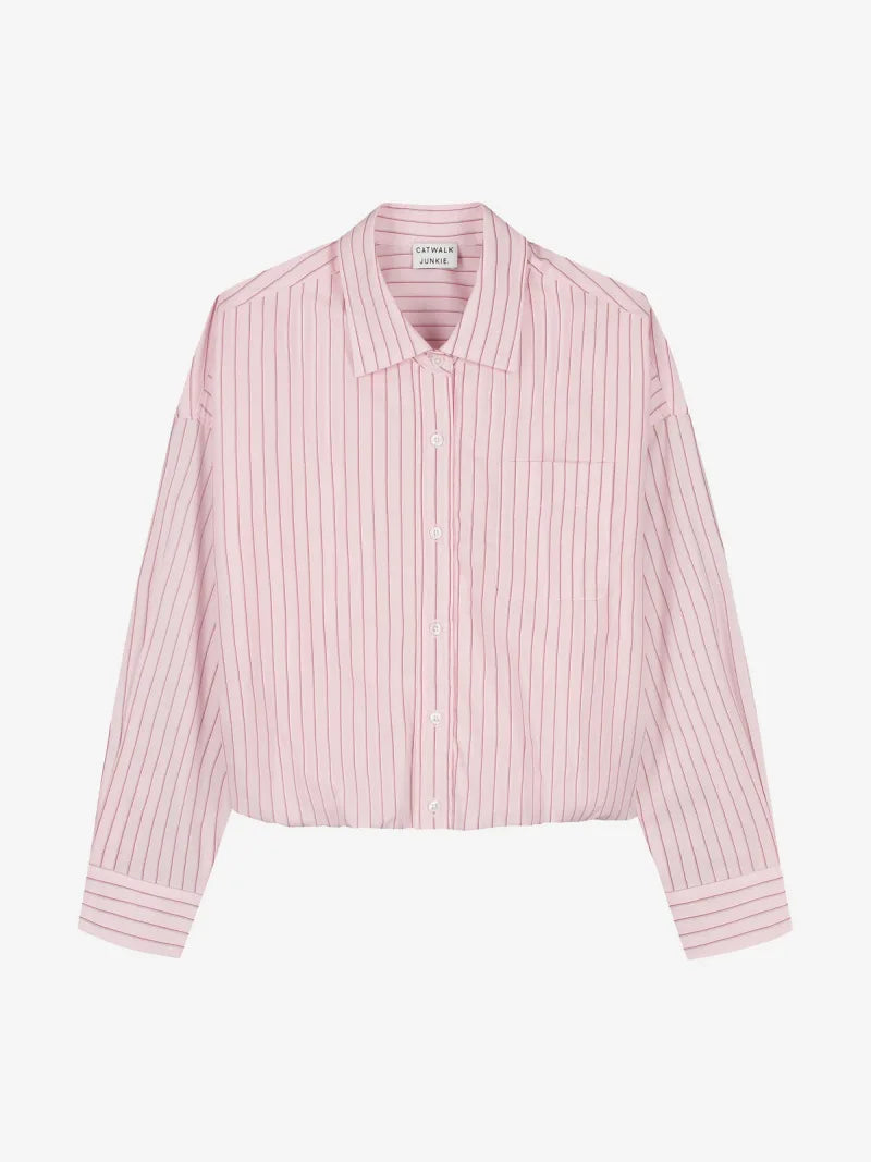 Tuck In Blouse van Catwalk Junkie, kleur Pink