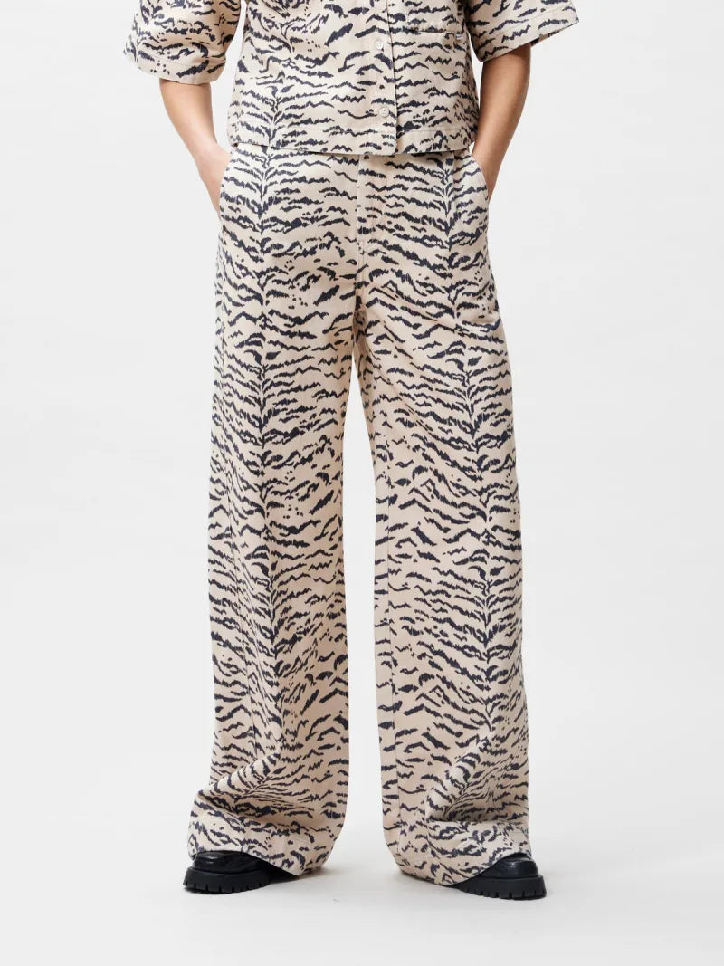 Wide Leg Tiger Jeans van Catwalk Junkie, kleur Incense