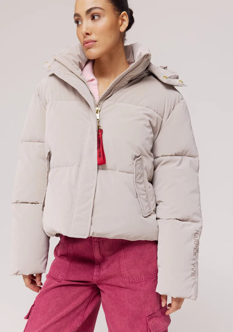 Winterjas Abbie van Harper & Yve, kleur Stone