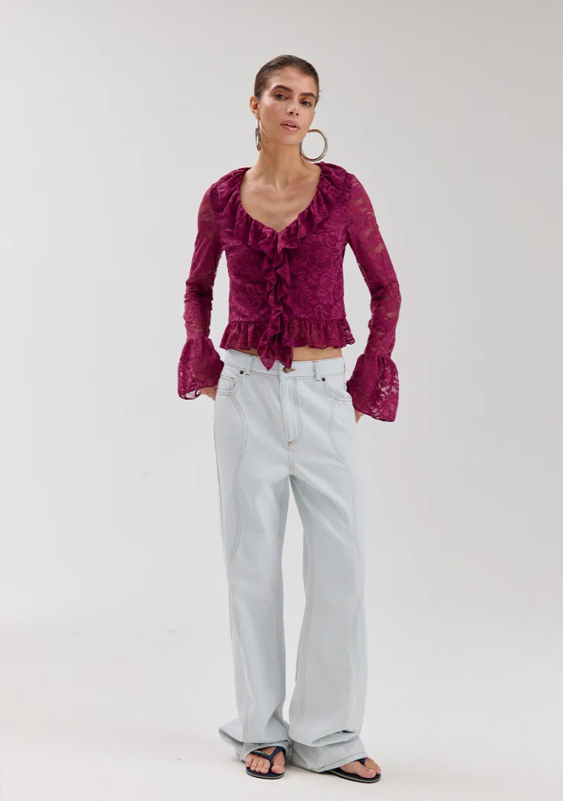 Blouse Jaden van Harper & Yve, kleur Cassis