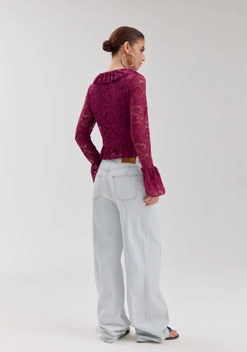 Blouse Jaden van Harper & Yve, kleur Cassis