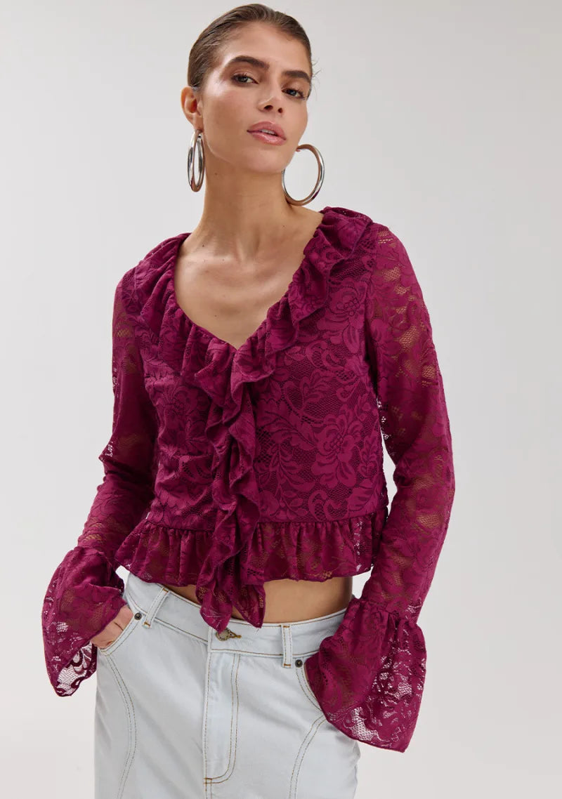 Blouse Jaden van Harper & Yve, kleur Cassis