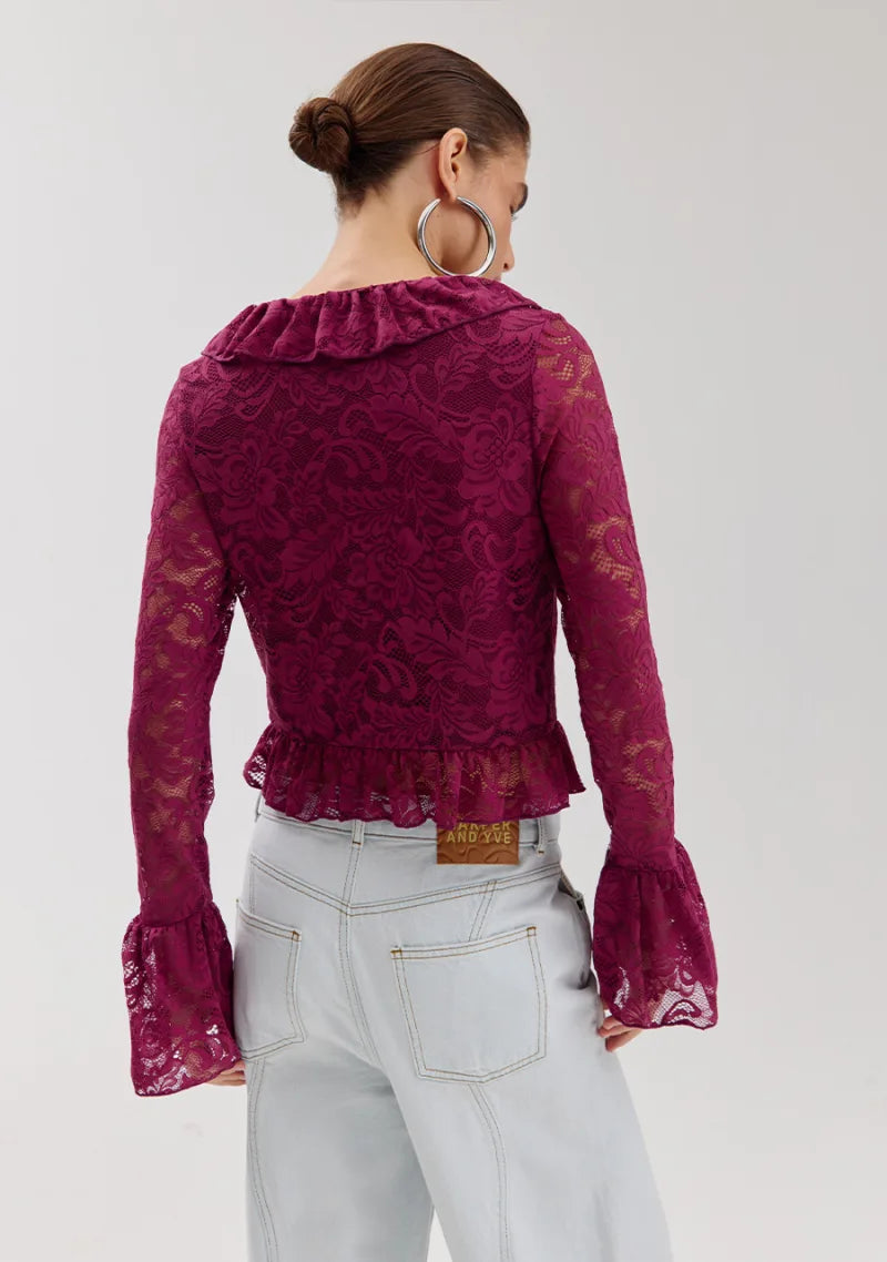 Blouse Jaden van Harper & Yve, kleur Cassis
