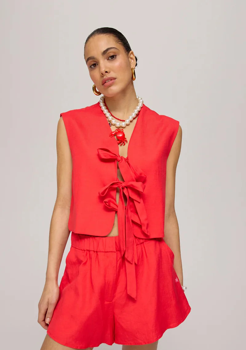Short Lacy van Harper & Yve, kleur Bittersweet Red