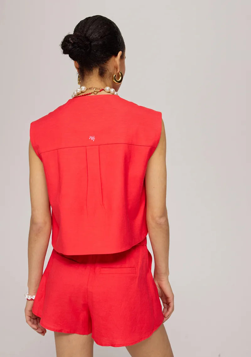 Short Lacy van Harper & Yve, kleur Bittersweet Red