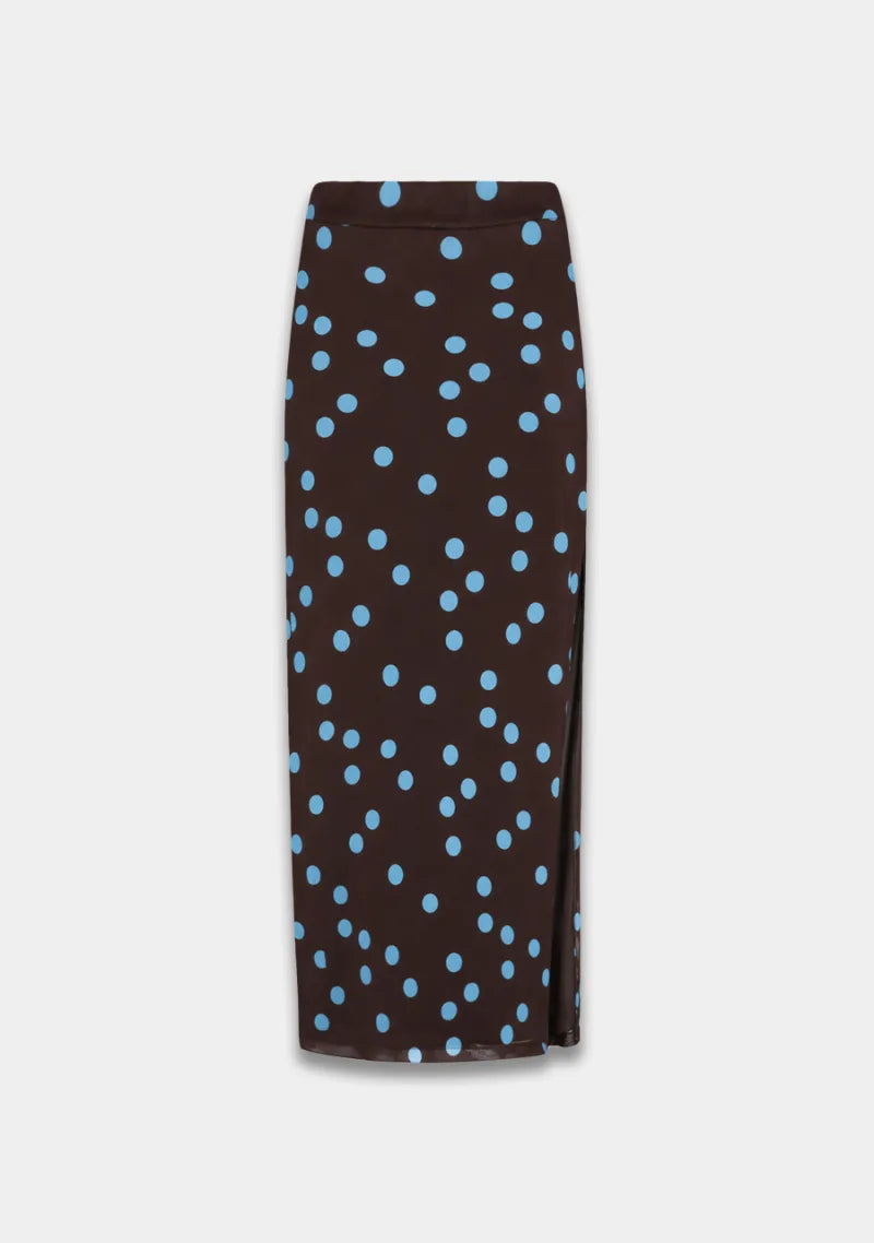 Leny Skirt van Harper & Yve, kleur Blue Polka Dot