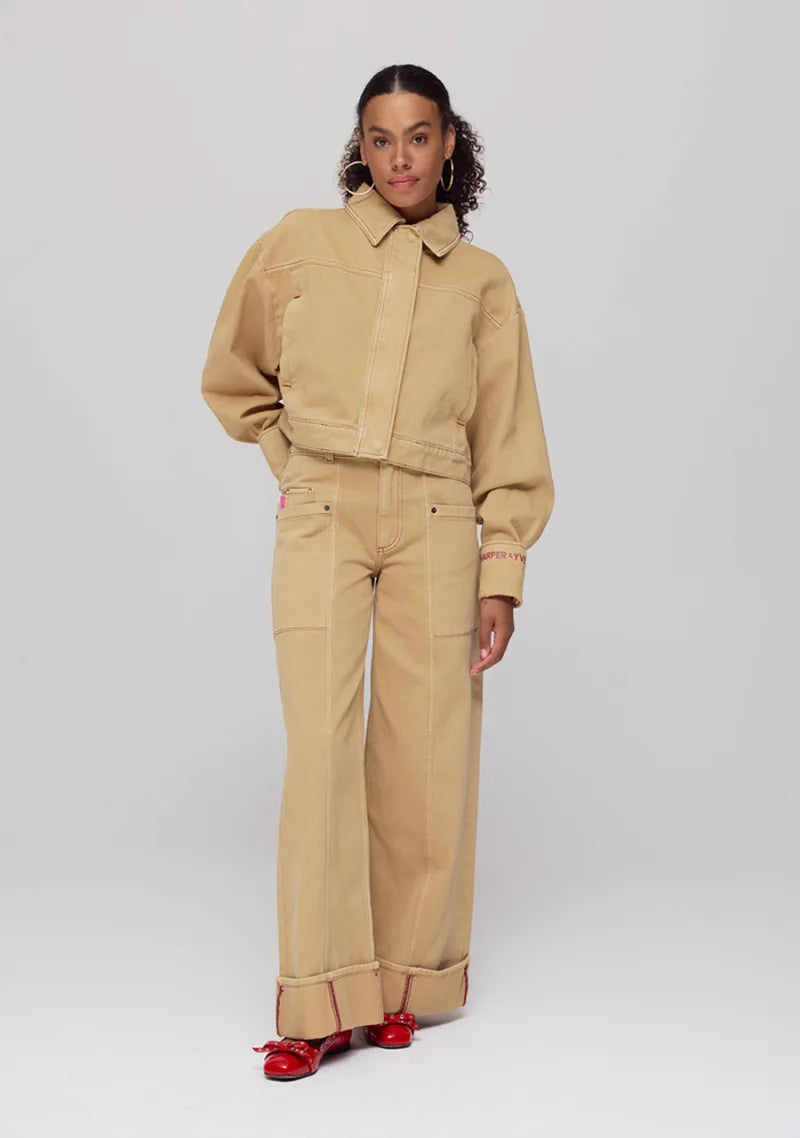 Jeans Madelynn van Harper & Yve, kleur Beige