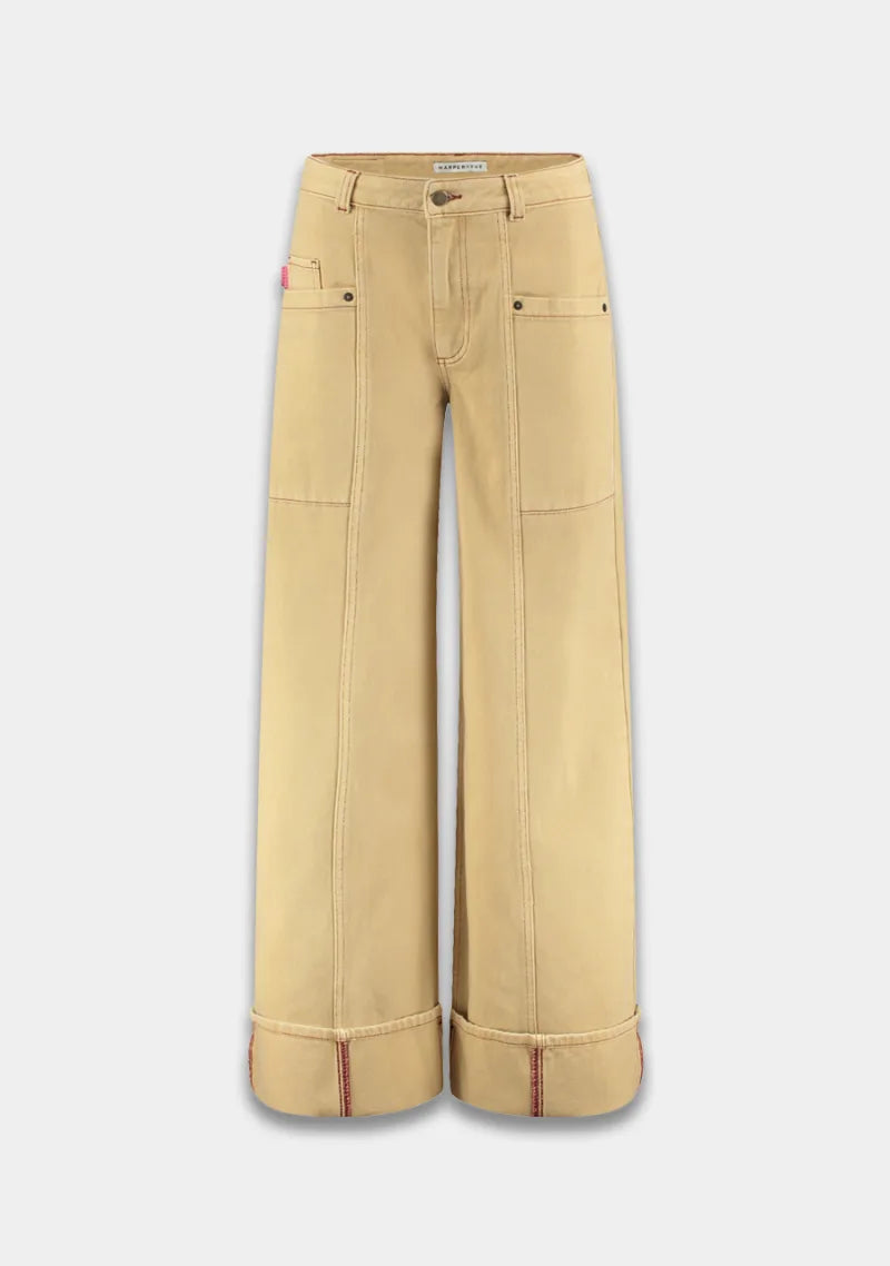 Jeans Madelynn van Harper & Yve, kleur Beige