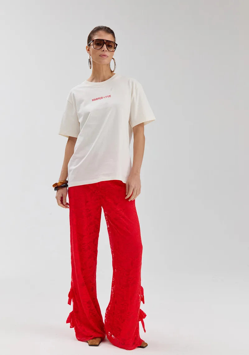 T-shirt Mexican back van Harper & Yve, kleur Ecru